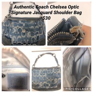 Coach Chelsea Optic Signature Jacquard Bag